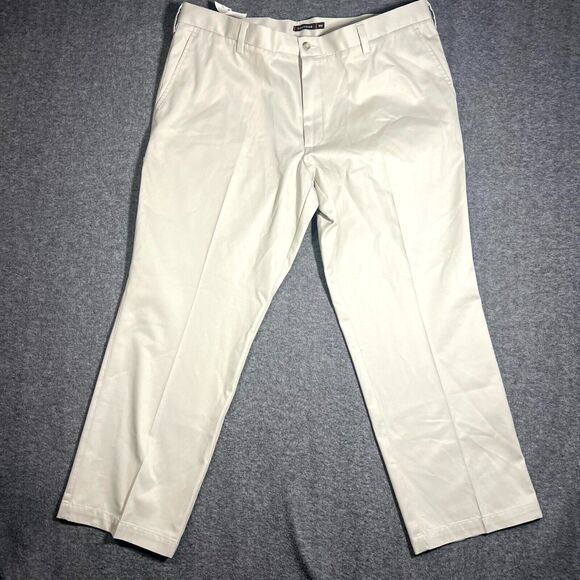 Dockers Mens Straight Fit Pants 40x29 BeigeFlat Front D2 Signature Khaki NEW